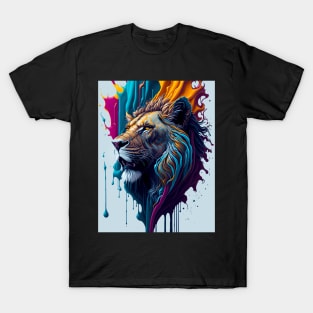 Splash Art of a Lion T-Shirt